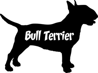  Bull Terrier Dog silhouette dog breeds logo dog monogram vector