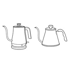 Gooseneck kettle isolated on a white background