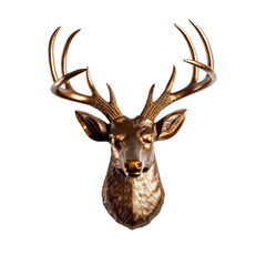 Festive Christmas Reindeer Decoration Isolated Without Background