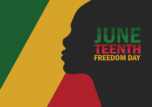 June Teenth Freedom Day. Holiday concept. Template for background, banner, card, poster with text inscription.