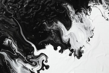 Abstract hand painted black and white background, acrylic painting on canvas, wallpaper, 