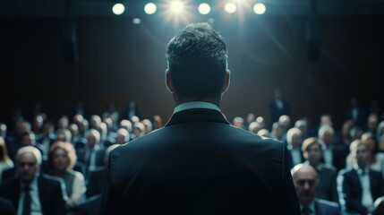 Fototapeta premium Leadership Presence in Corporate Boardroom Meeting