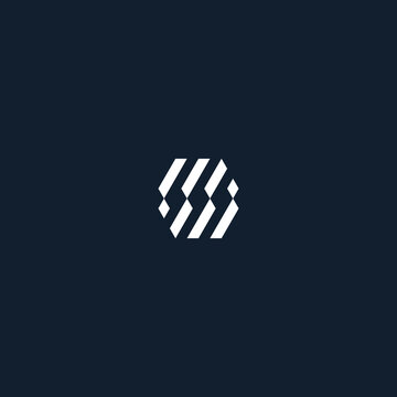 triple s logo with hexagon pattern. cool color
