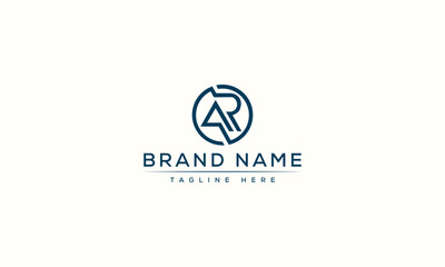 Logo design letter AR . Elegant modern. Vector template.