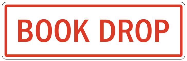 Library parking sign book drop