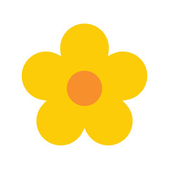 Yellow daisy chamomile flower. Camomile icon set. Cute round flowers head plant collection. Growing concept. Simple flat design. Happy Valentines Day. Love card symbol Isolated White background Vector