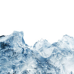 Fototapeta premium Crystal Clear Glacier Ice Block Isolated without Background