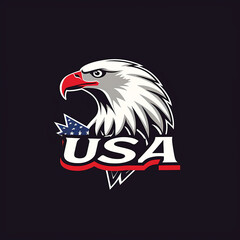 Obraz premium an eagle with usa concept logo