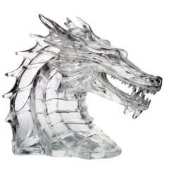 Obraz premium Elegant Ice Sculpture Carved in Intricate Detail, Isolated Without Background