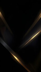Black background wallpaper for phone complemented by dramatic diagonal golden lines
