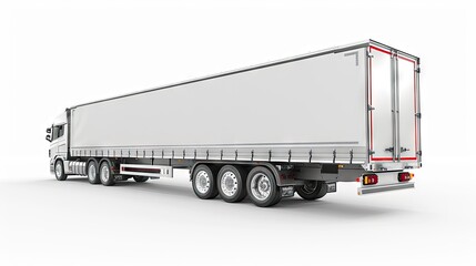 Sleek White Beast: A Semi Trucks Elegance