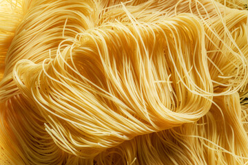 Italian pasta vermicelli close-up. Food background.