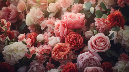 Pink and red roses wallpaper