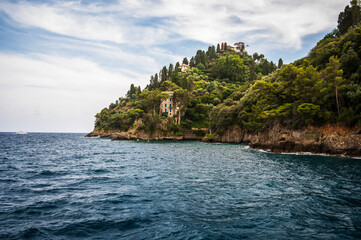 Obraz premium Portofino. Historic center of Liguria nestled on the sea. Dream gulf. Wonderful Italy.