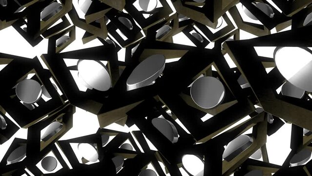 3d abstract background. technology abstract background. metal details. motion video for background	