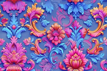 Naklejka premium Seamless floral wallpaper