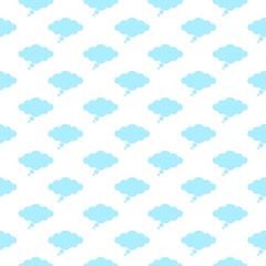 Thought bubble thinking cloud icon seamless pattern