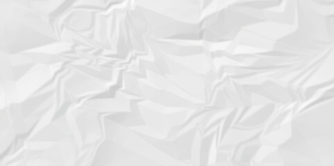 Fototapeta premium White wrinkly backdrop paper background. panorama grunge wrinkly paper texture background, crumpled pattern texture. paper crumpled texture. white fabric crushed textured crumpled.