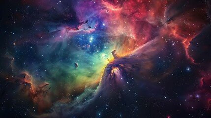 Fototapeta premium This is an abstract painting of a nebula.