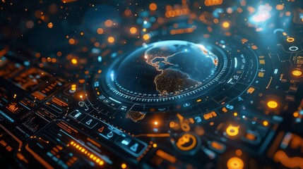 3D rendering of an alert system, designed for contract managers to stay ahead of international market changes