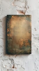 Naklejka premium a frameless small canvas on wall for creating mock ups