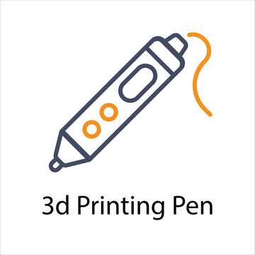 3d Printing Pen Vector icon