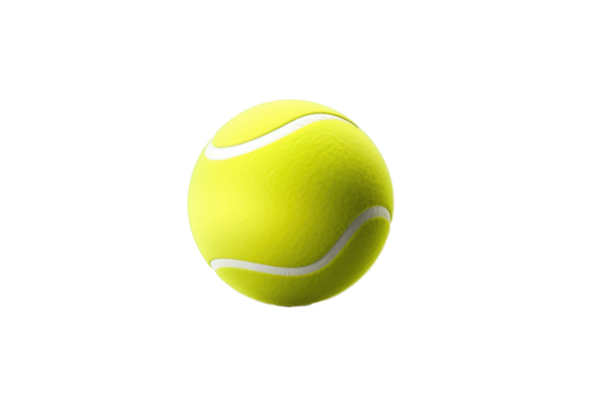 The Dance of the Flying Tennis Ball on White or PNG Transparent Background.