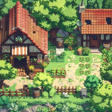 A retro game based off of Stardew Valley, but it is similar to The Sims, Paralives, Animal Crossing and other simulation games