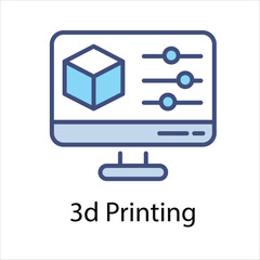 3d Printing Vector icon