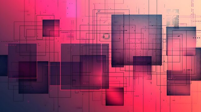 Abstract background with squares.