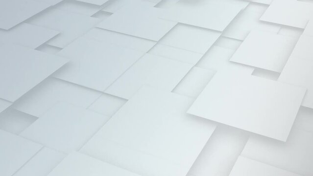 3d abstract white geometric cube shapes. UHD 4K seamless looping animation	
