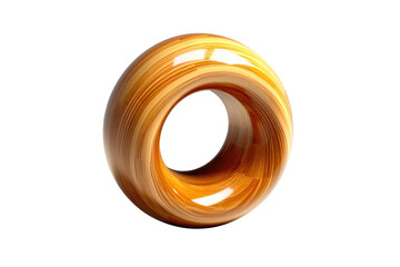 The Enigmatic Wooden Orb on White or PNG Transparent Background.