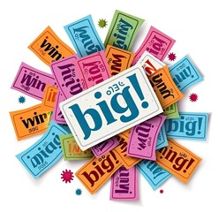 win big Speed Response Flexibility Ticket 3d Illustration