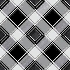  Monochrome Geometric Plaid Pattern