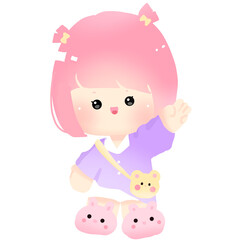 girl with piggy bank