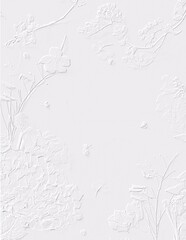 A picture frame with a flower-shaped relief.