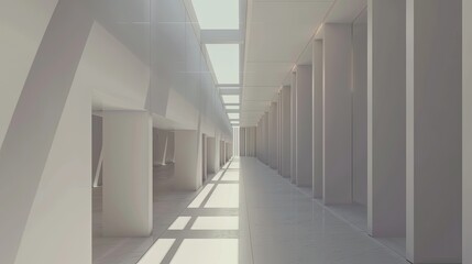 Fototapeta premium Ethereal Passage Through Ivory Columns