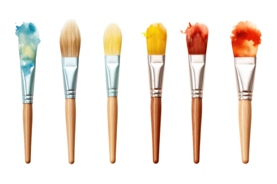 Rainbow Symphony: A Brushstroke of Color on White or PNG Transparent Background.