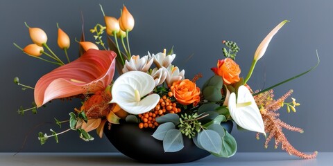 orange flower arrangement