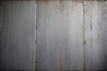 Weathered and rusty metal panels with vertical lines and texture
