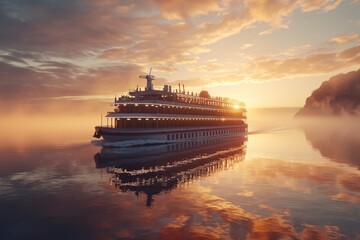 luxury sunset cruise. generative ai