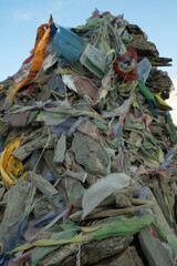 Landscape with snow. The Himalayas are stunning especially when the visibility is good which is usually the case after the monsoon - in the autumn and in the winter months. It's freezing though.