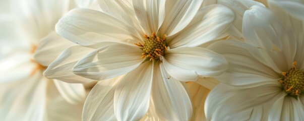 Fototapeta premium ultra macro closeup of a beautiful white flower