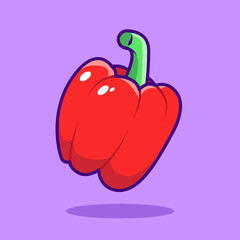 Cute Paprika Vector Cartoon Illustration
