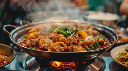 Grilled shabu food or grilled pork