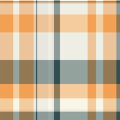 Plaid seamless fabric of check tartan texture with a textile background pattern vector.