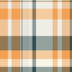 Plaid seamless fabric of check tartan texture with a textile background pattern vector.