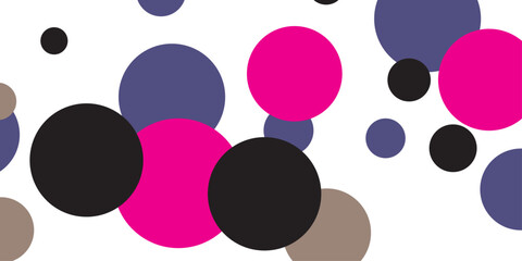 Dark Pink vector red pattern of geometric circles, shapes. Colorful mosaic banner. Geometric background with colored disks.