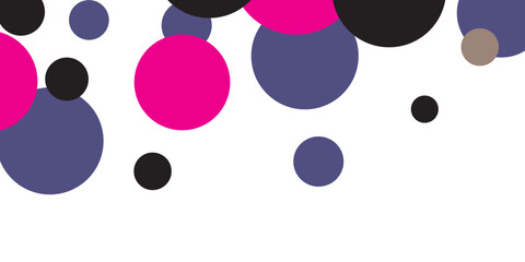 Dark Pink vector red pattern of geometric circles, shapes. Colorful mosaic banner. Geometric background with colored disks.