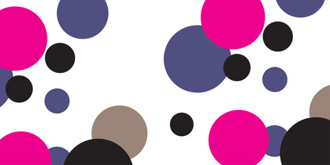 Dark Pink vector red pattern of geometric circles, shapes. Colorful mosaic banner. Geometric background with colored disks.